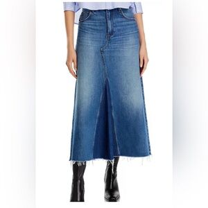 Frame Denim Blue Midi Skirt